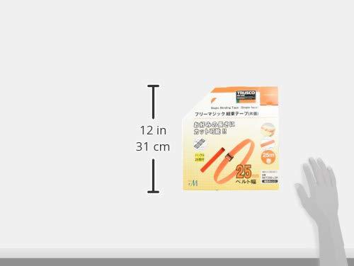 TRUSCO(トラスコ) フリーマジック結束テープ 片面 蛍光オレンジ 25mm×25m MKT25B-LOR_画像3