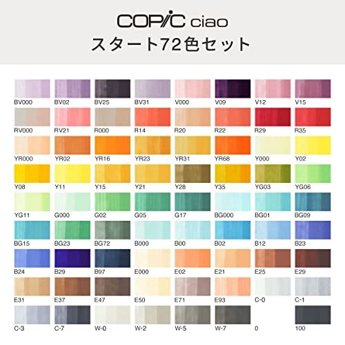 コピック(COPIC) Too コピック チャオ スタート 72色セット 日本製 多色 イラストマーカー マーカー マー_画像2