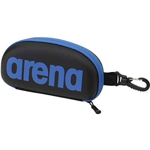 arena(アリーナ) スイミングゴーグル用ケース ブラック×ブルー フリーサイズ カラビナ付き ARN-6442の画像1