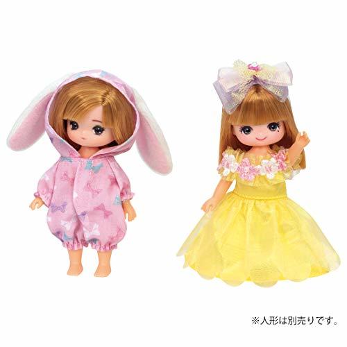 タカラトミー 『 リカちゃん ドレス LW-21 ミキちゃんマキちゃんドレスセット うさみみパジャマとフラワードレス 』_画像2