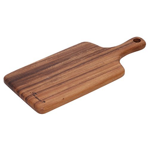 不二貿易 まな板 カッティングボード 幅35.5×奥行15.2×高さ2cm ブラウン 取っ手付き 木製 天然木 アカシア_画像1