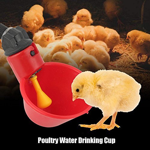 10個入り 家禽用自動給水器 鳥 鶏 鳩 給水器 ドリンカー フィーダー 自動水飲み プラスチック製 簡単 水量調節可_画像6
