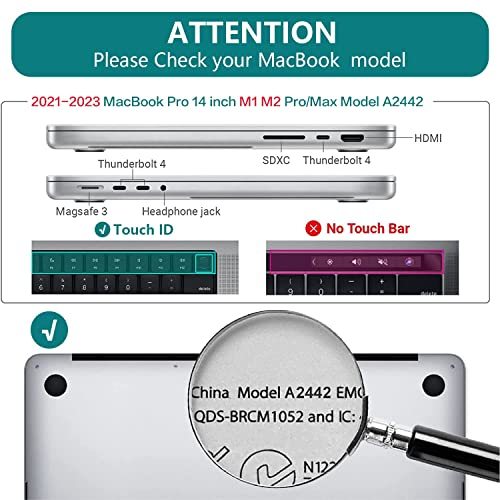 Teryeefi 2021 2022 2023 MacBook Pro 14 インチ ケース M3 M2 M1 (モデルの画像2