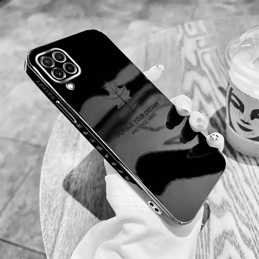 iPhone12 iPhone12Pro スマホケース シリコン　スマホカバー　葉っぱ　シリコンケース　ストラップ 韓国TPU 液晶フィルム　ブラック_画像3