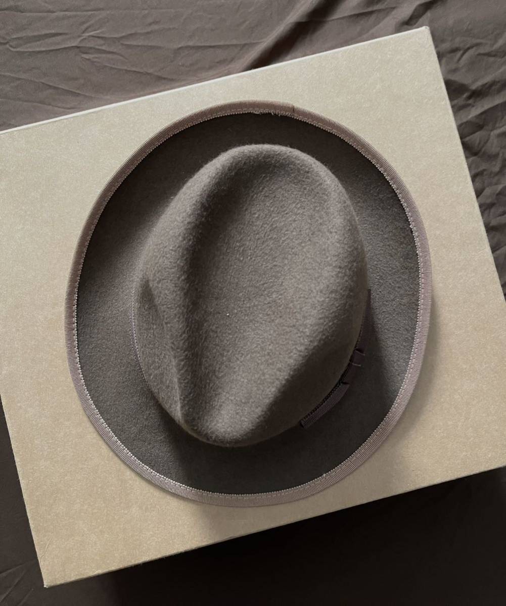 【希少】極美品 RRL Fedora Hat ダブルアールエル フェドラハット 中折れ ハット 帽子 Stetson ラルフローレン ITALY製 7 1/2_画像2