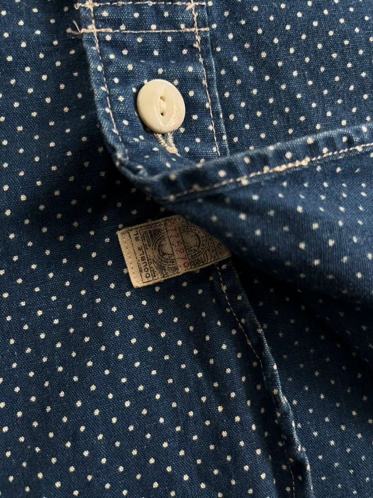 【名作】極美品 RRL POLKADOT WORK SHIRT ダブルアールエル ポルカドット ウォバッシュ ワバッシュ ラルフローレン シャツ L_画像5