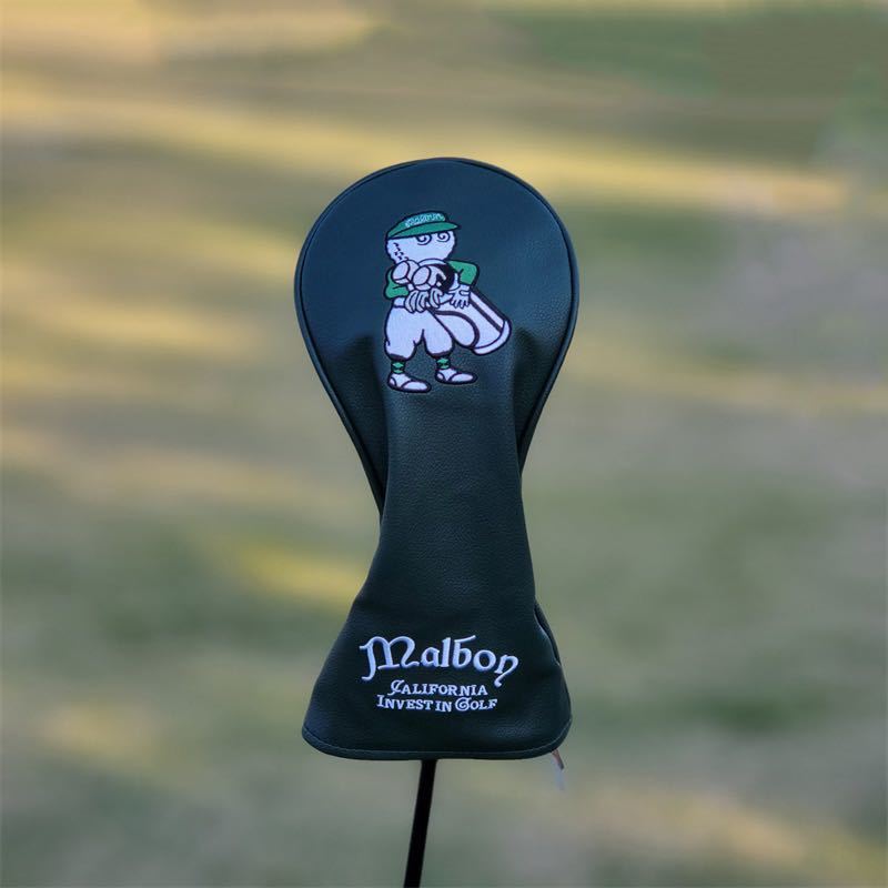 【新製品大人気4点セット】キャディー Malbon Golfマルボンゴルフクラブカバー濃い緑色