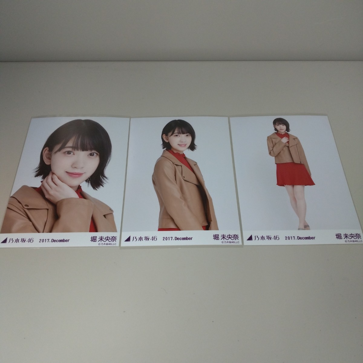 乃木坂46 堀未央奈 2017 December リブニット 生写真 コンプ N5520_画像1