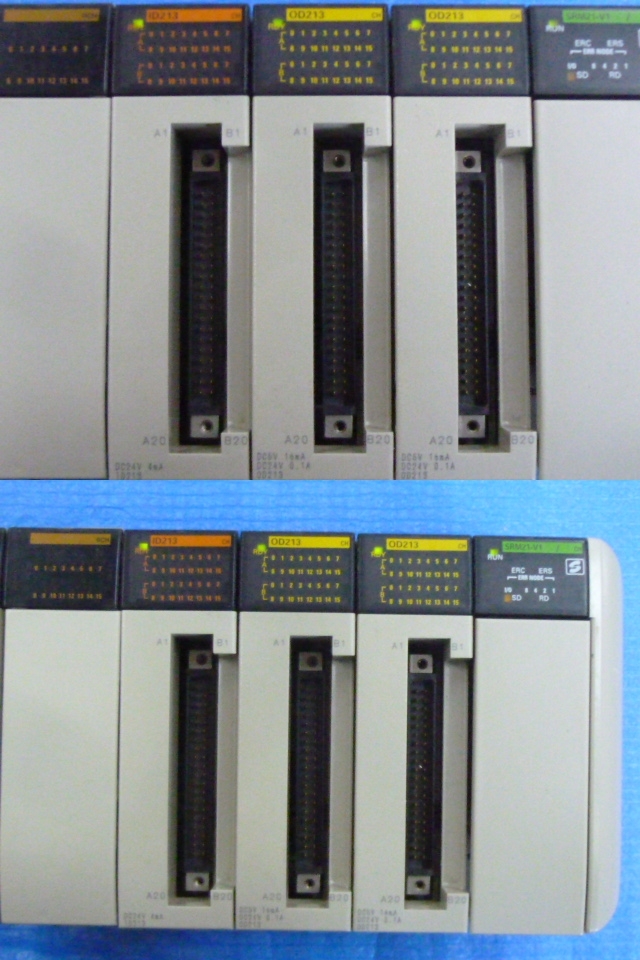 中古現状渡品 OMRON CQM1H-CPU51 CQM1-SRM21-V1 CQM1-OD213×2個 CQM1-ID213 CQM1-PA206 PLCユニット バッテリー交換済み オムロンの画像7