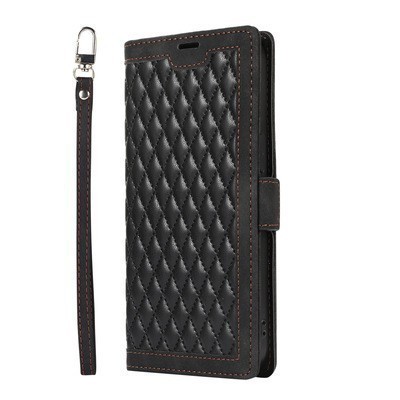 iPhone14 [c3 black ] notebook type smartphone cover PU leather quilting manner smartphone case iPhone mobile case Impact-proof light weight falling prevention protection plain 