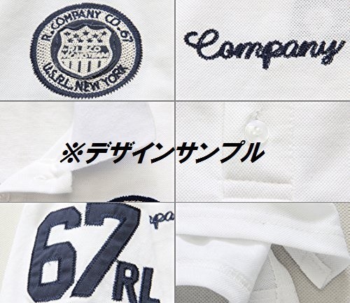 【XL 白】 刺繍 半袖 ポロシャツ メンズ ホワイト ゴルフウェア シャツ シンプル カジュアル 春 夏 1