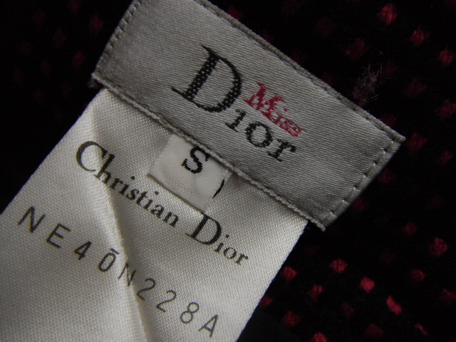 未使用品 Miss Dior ミスディオール セットアップスーツ ジャケット M キュロットパンツ S ワインレッド チェック 定形外郵便710円 H12-A_画像8