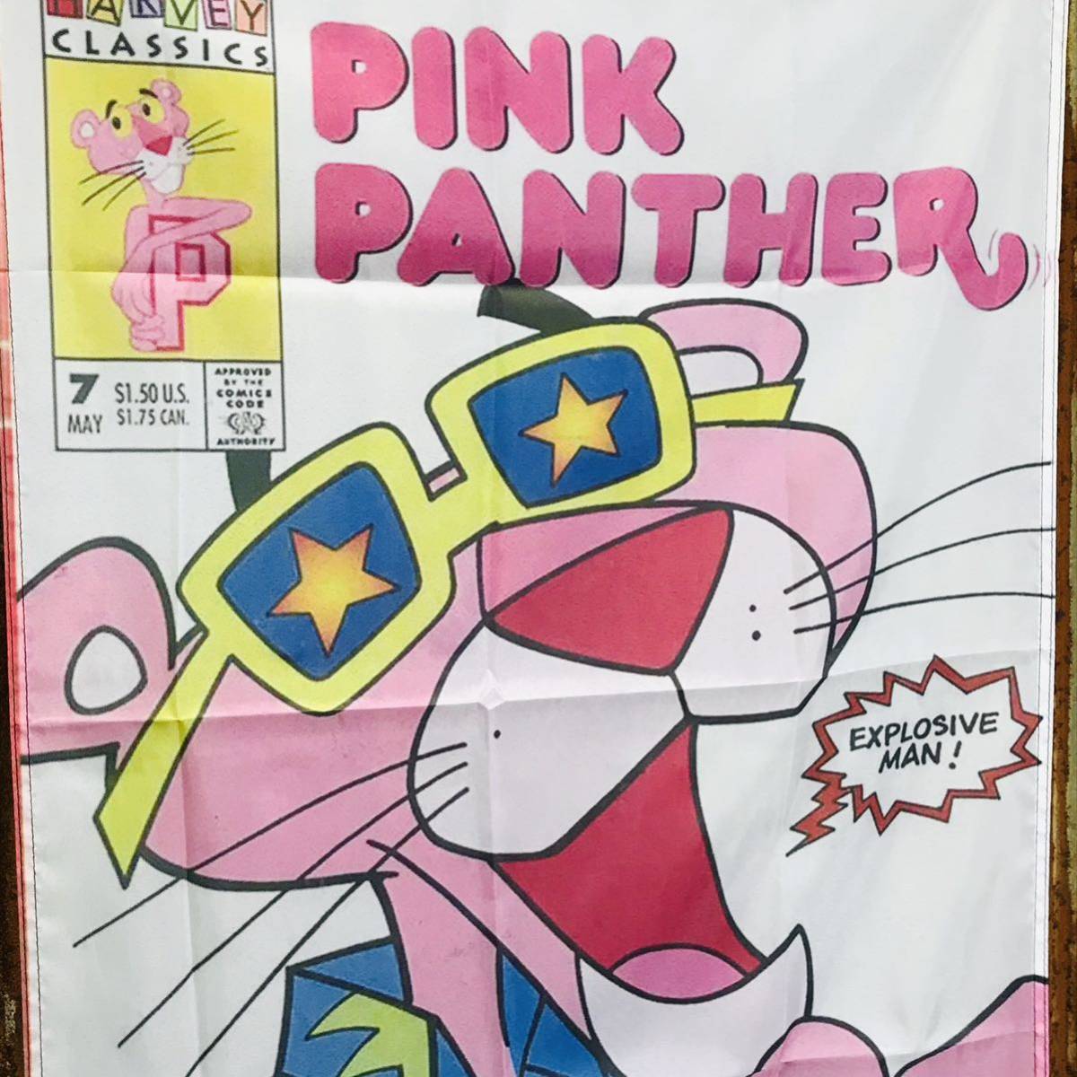 PINK PANTHER ピンクパンサー バナー フラッグ USDM JDM アメキャラ コミック アニメ アメリカン雑貨 PEZ ペッツ USA ハーレー BC23_画像2