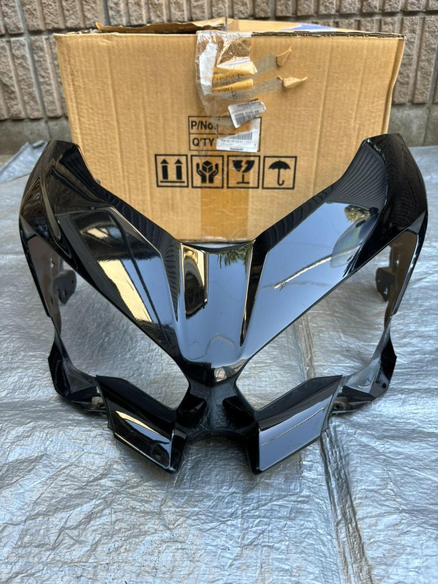 中古 小傷 ニンジャ400 EX400G アッパーカウル エボニー 55058-5168-H8 EX400G NINJA400 KAWASAKI カワサキ_画像1