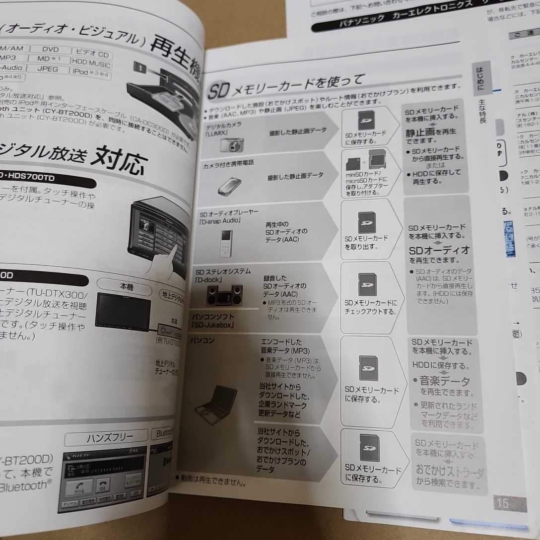 Panasonic　パナソニック　Strada ストラーダ　CN-HDS710TD　CN-HDS700TD　CN-HDS700D　取説　取扱説明書　取扱書　HDDナビ　地デジ_画像8