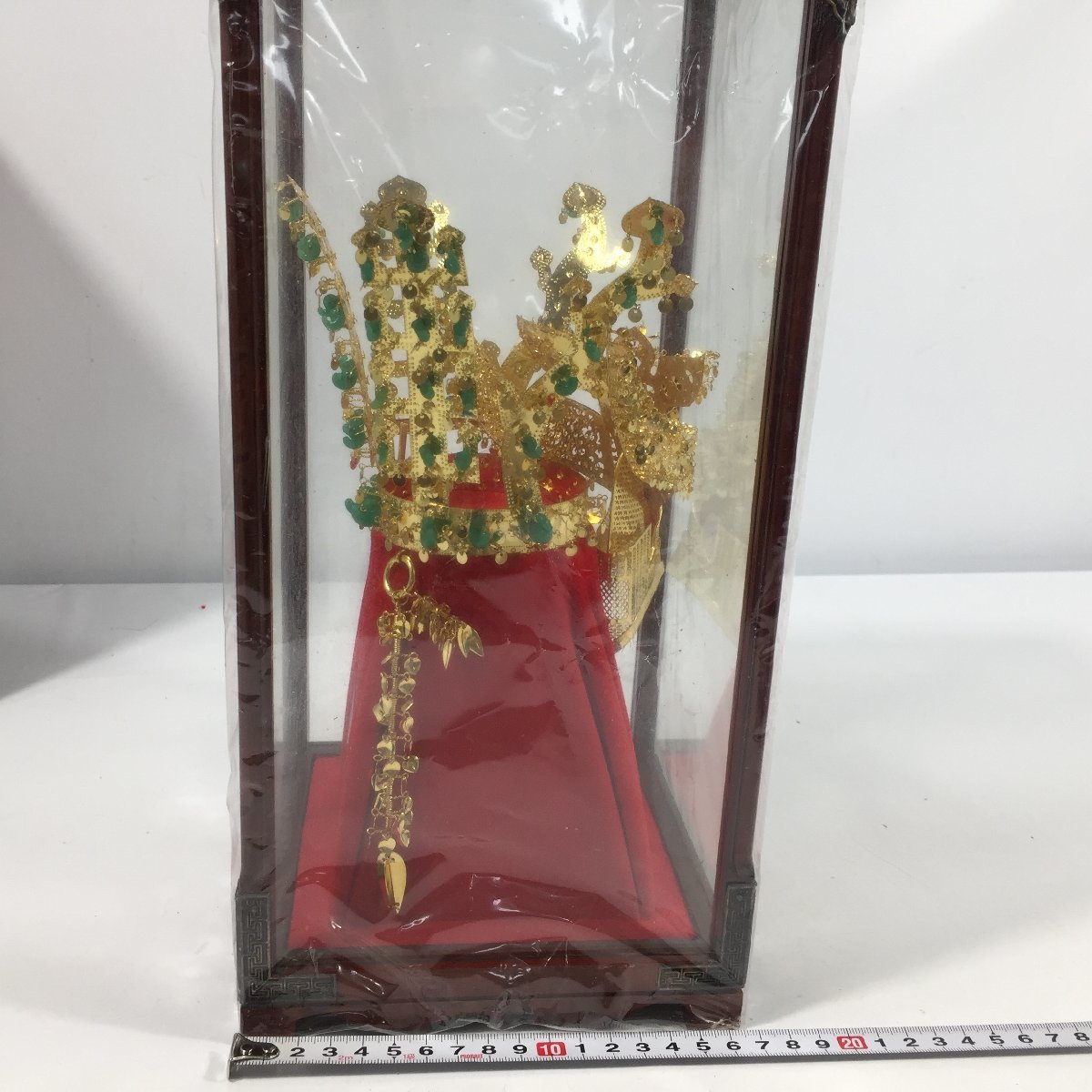 天馬塚金冠 ２４K GOLD PLATED ガラスケース入り 箱付（ダメージ有） 保管品 TH3.008の画像5
