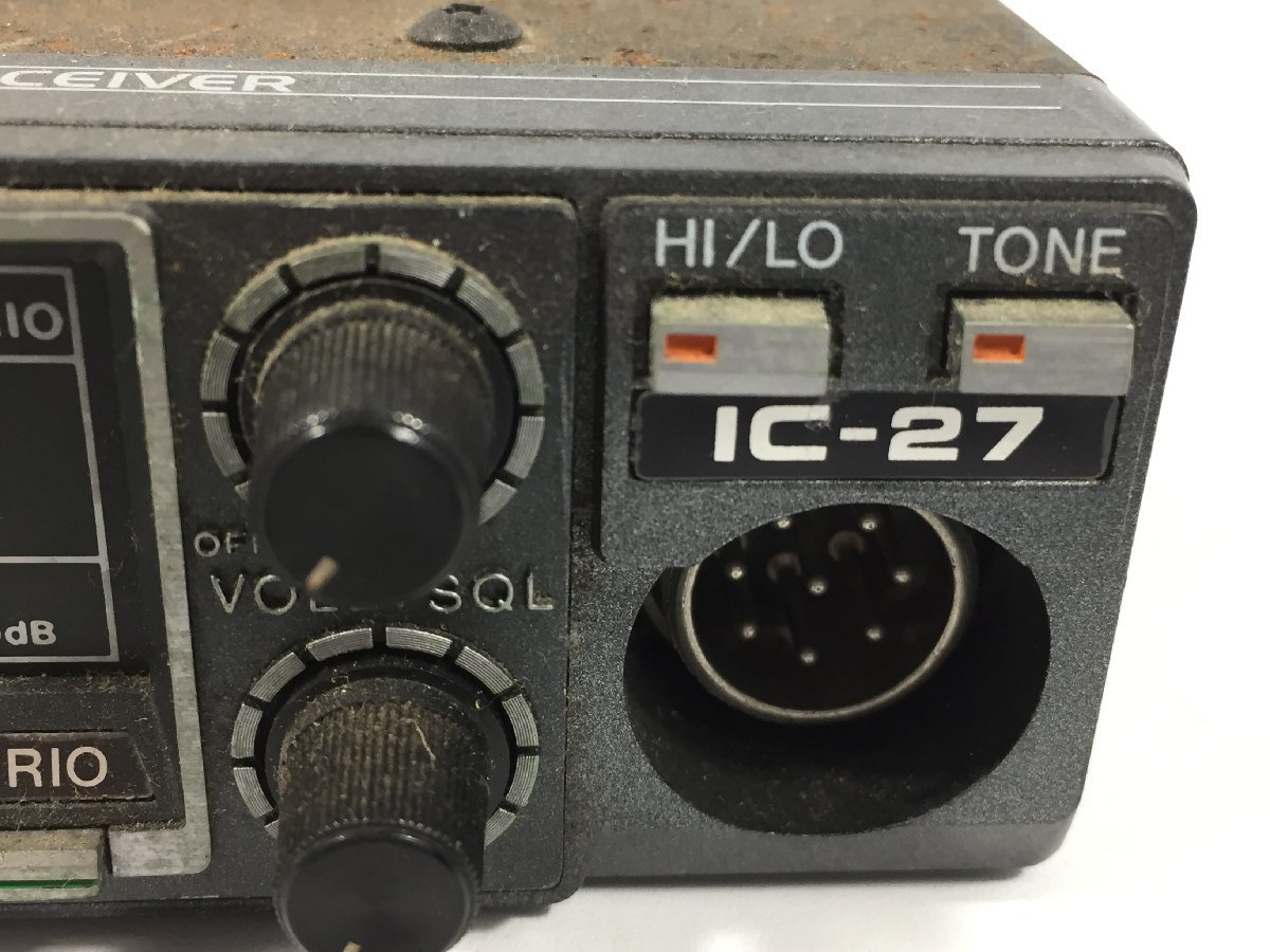 ICOM アイコム　　無線機　　IC-27　　VHF TRANSCEIVER　　マイク付き　　現状品　　TJ3.001　/04_画像3
