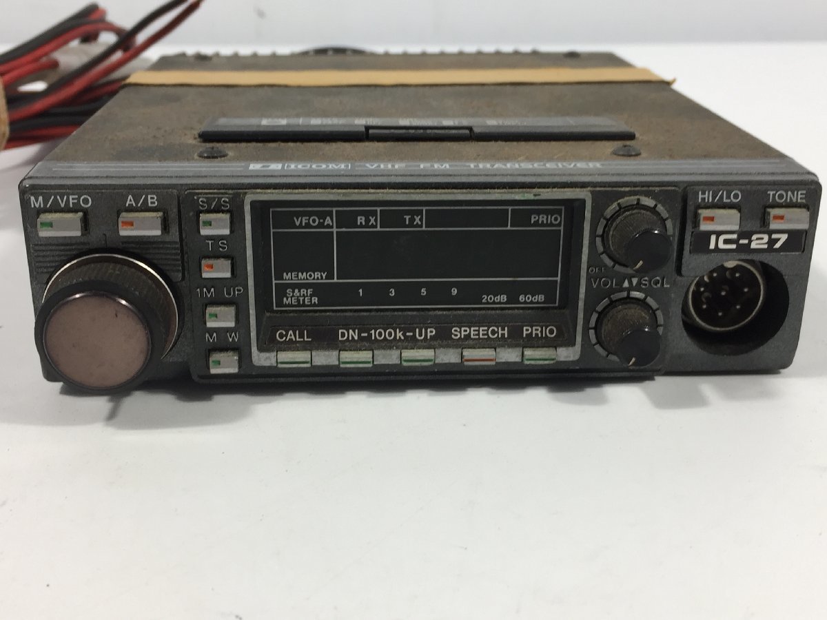 ICOM アイコム　　無線機　　IC-27　　VHF TRANSCEIVER　　マイク付き　　現状品　　TJ3.001　/04_画像2