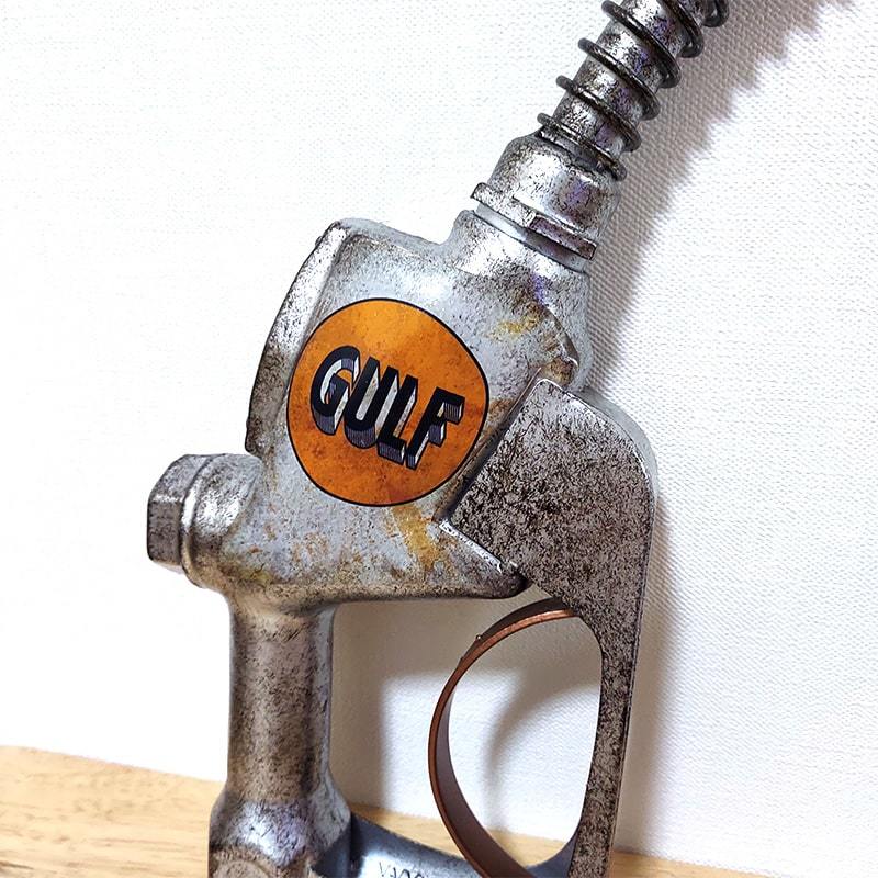  Vintage gas pump nozzle Gulf garage goods GULF OIL gasoline stand good-looking interior american 