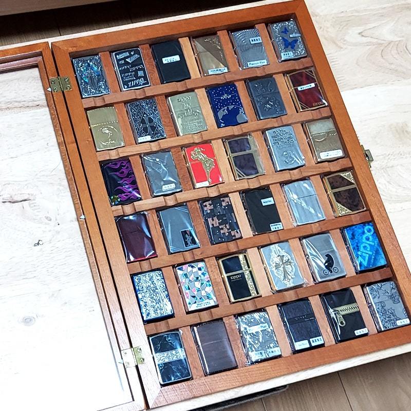 ZIPPO社製 絶版品 コレクションケース 6段 ディスプレイボックス 鍵付き 木製 レア 大容量収納 おしゃれ インテリア ジッポ ライター_画像7