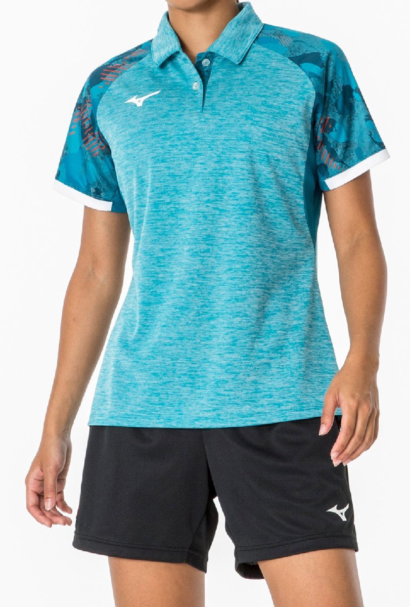 wi мужской S размер Mizuno настольный теннис рубашка 82JAA21023 эмаль голубой 