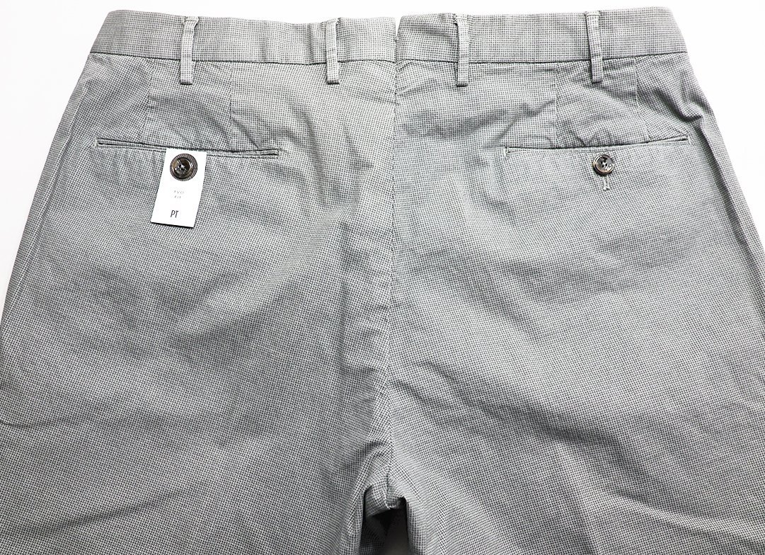 PT TORINO (ピーティートリノ) NO PLEATS SLACKS EVO FIT / ノープリーツ スラックス マイクロファンシープリント 未使用品 GRAY size 50_画像5