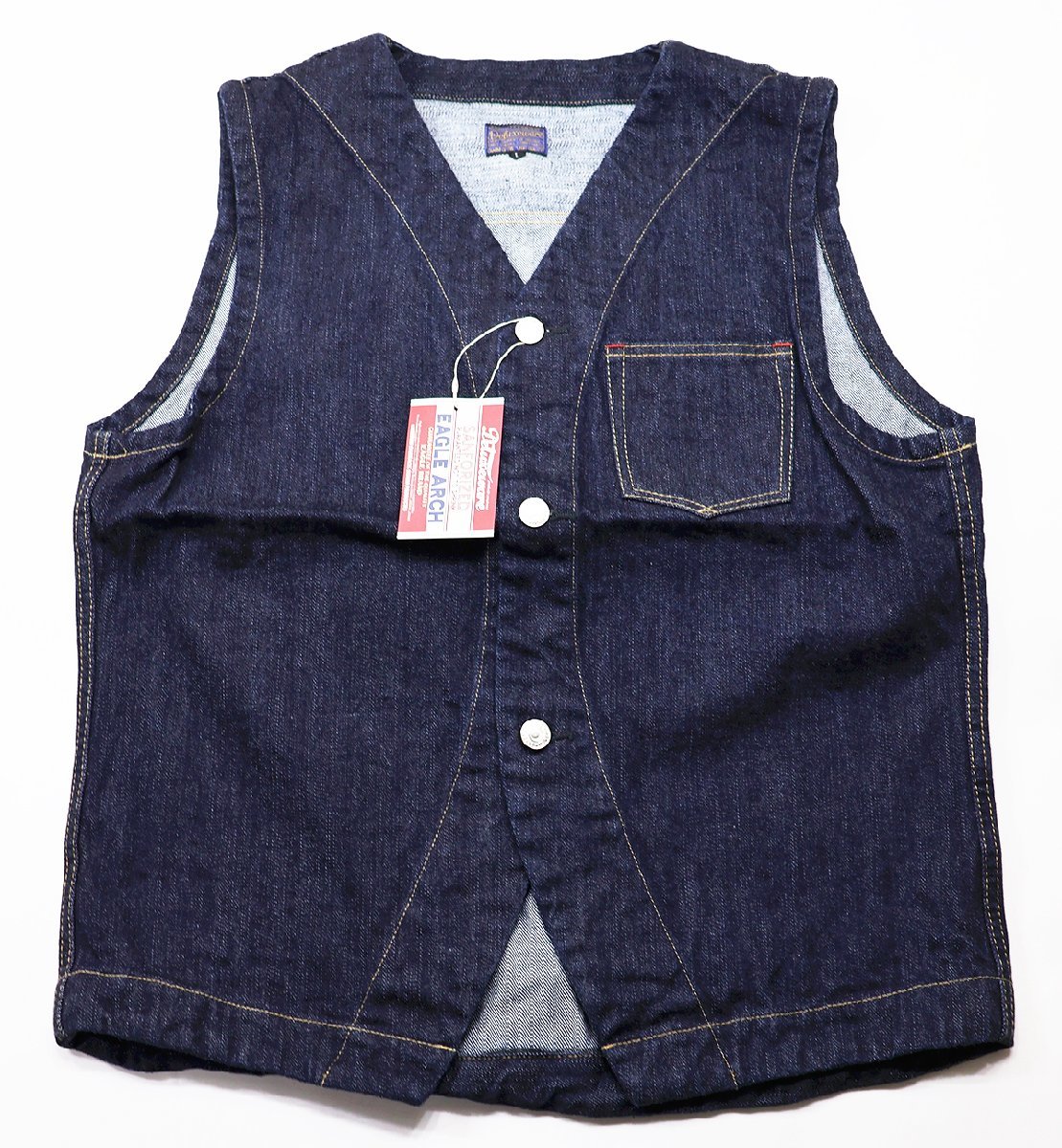 Deluxeware (デラックスウエア) DX30151...ROGUE VEST for DX5015 / ローグデニムベスト 未使用品 インディゴ size L_画像1