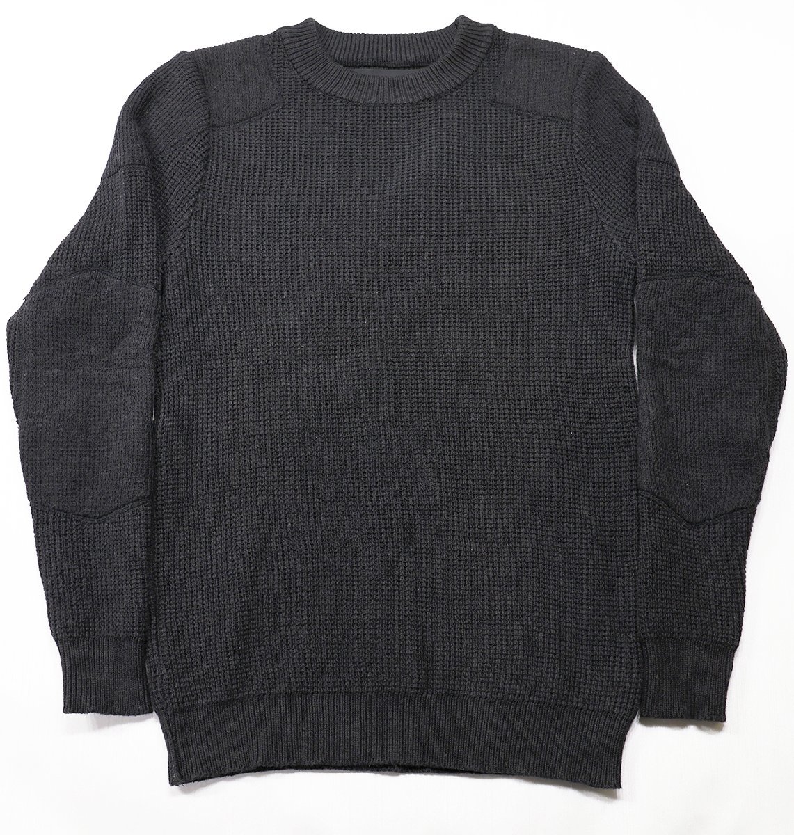 ADDICT CLOTHES (アディクトクローズ) PADDED WAFFLE COTTON KNIT / パデッドワッフル コットンニット ACV-KN01 美品 ブラック size 36_画像1