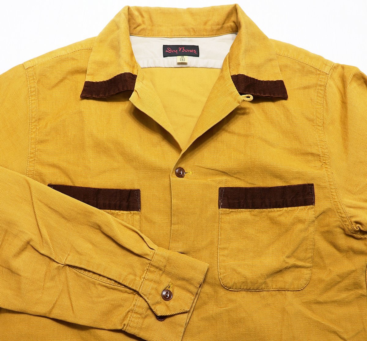 DryBones (ドライボーンズ) Corduroy Shirt / コーデュロイシャツ マスタード size 36(S)_画像3