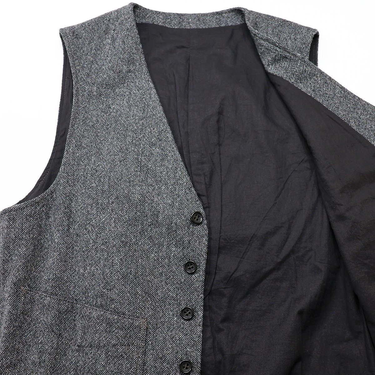 Workers K&T H MFG Co (ワーカーズ) Vest Oatmeal / ツイードベスト 美品 オートミール size 36(S)_画像3
