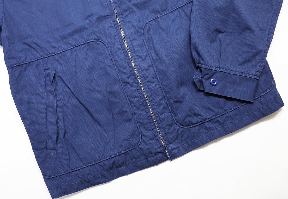 SugarCane (シュガーケーン) Cotton Weather Cloth Sports Jacket / コットン スポーツジャケット sc15293 美品 ネイビー size 36_画像5