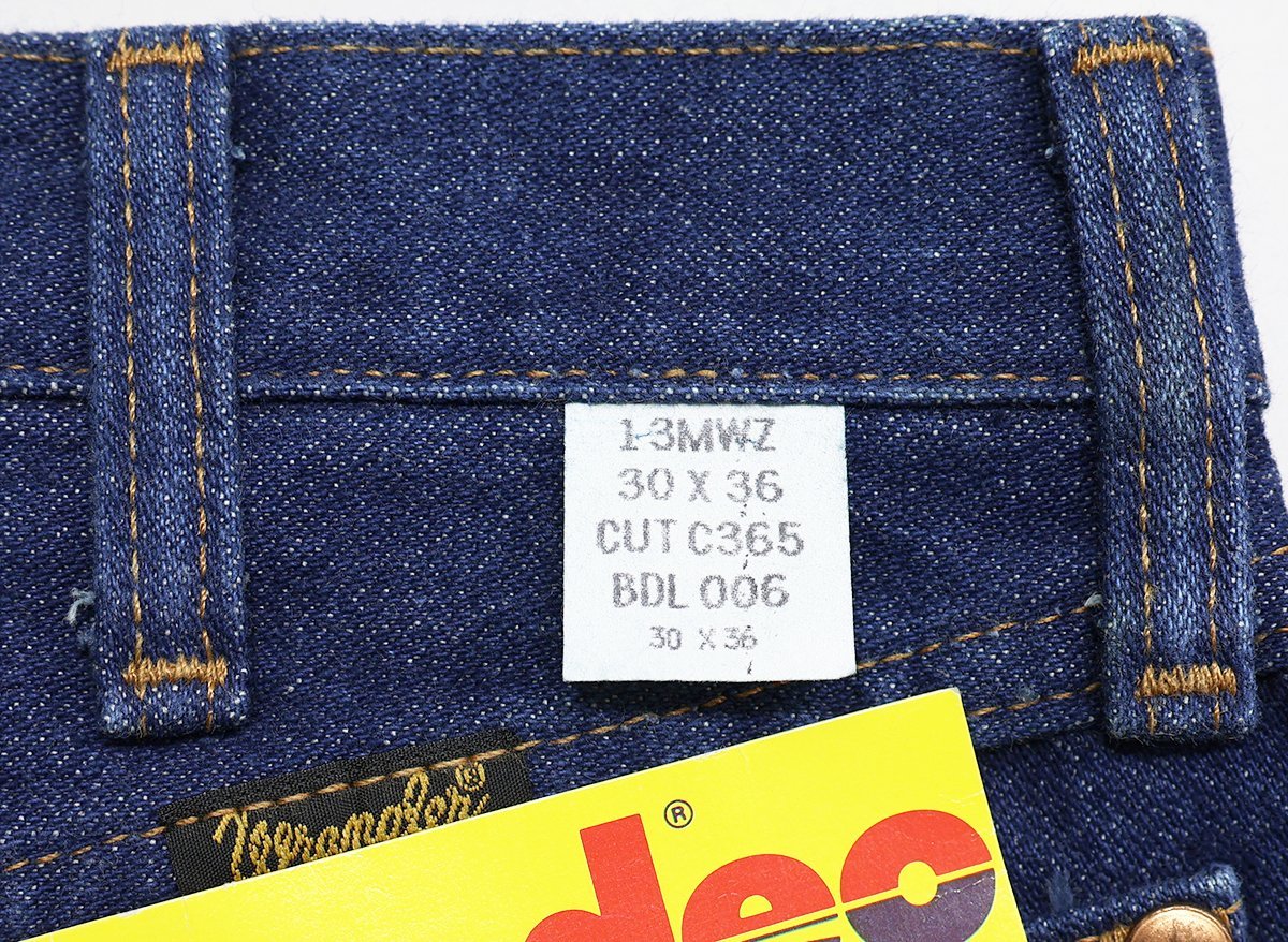 Wrangler (ラングラー) Lot 13MWZ / Original Fit Cowboy Cut カウボーイカット デニムパンツ USA製 未使用品 ワンウォッシュ w30_画像9