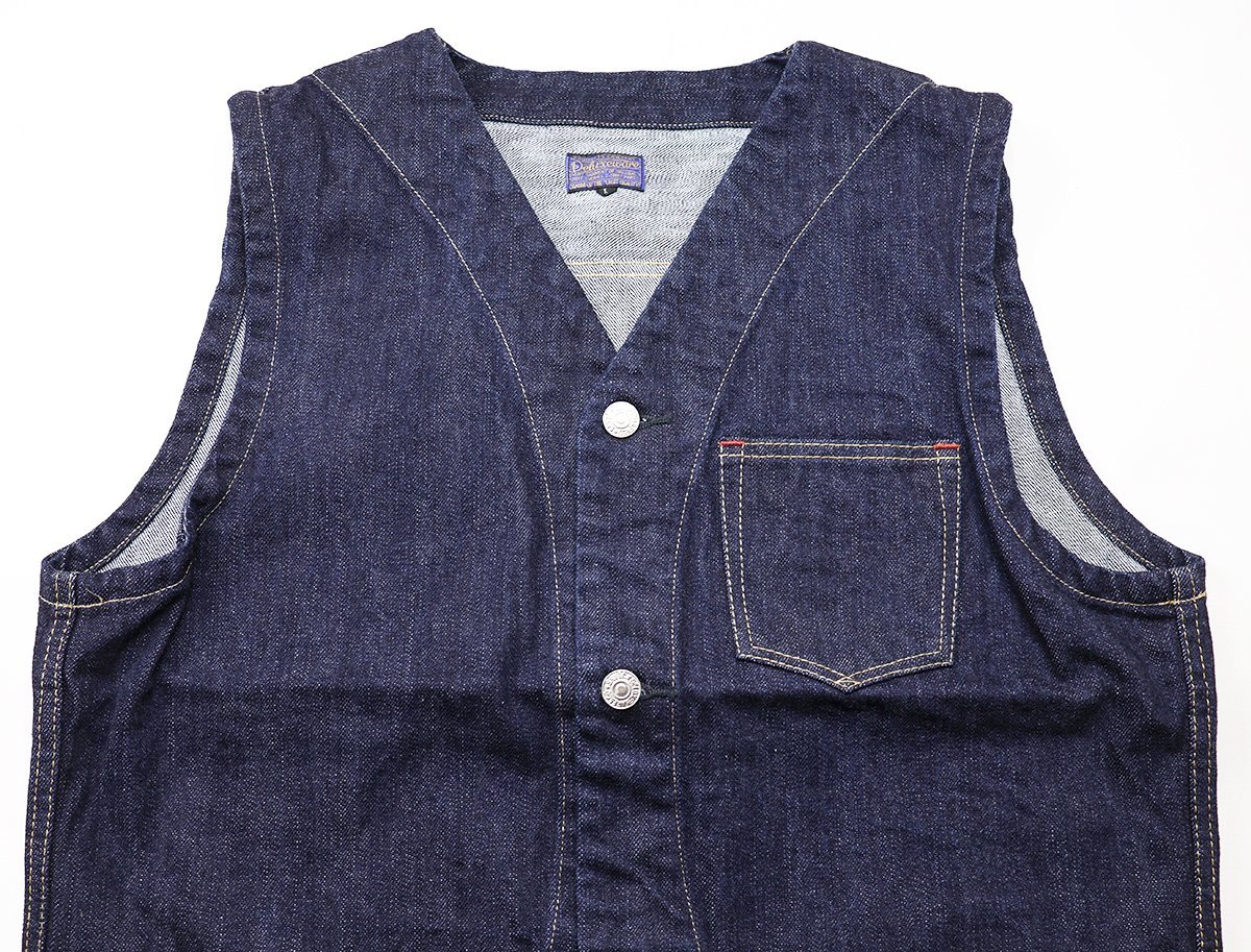 Deluxeware (デラックスウエア) DX30151...ROGUE VEST for DX5015 / ローグデニムベスト 未使用品 インディゴ size L_画像4