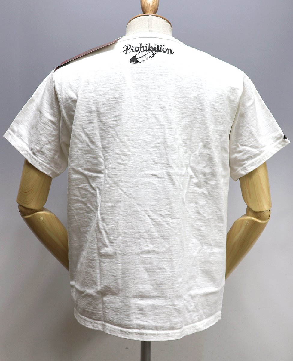 Deluxeware (デラックスウエア) DXT-2202...PROHIBITION / プロヒビション クルーネックTシャツ 未使用品 WHITE size L / ホワイト_画像3