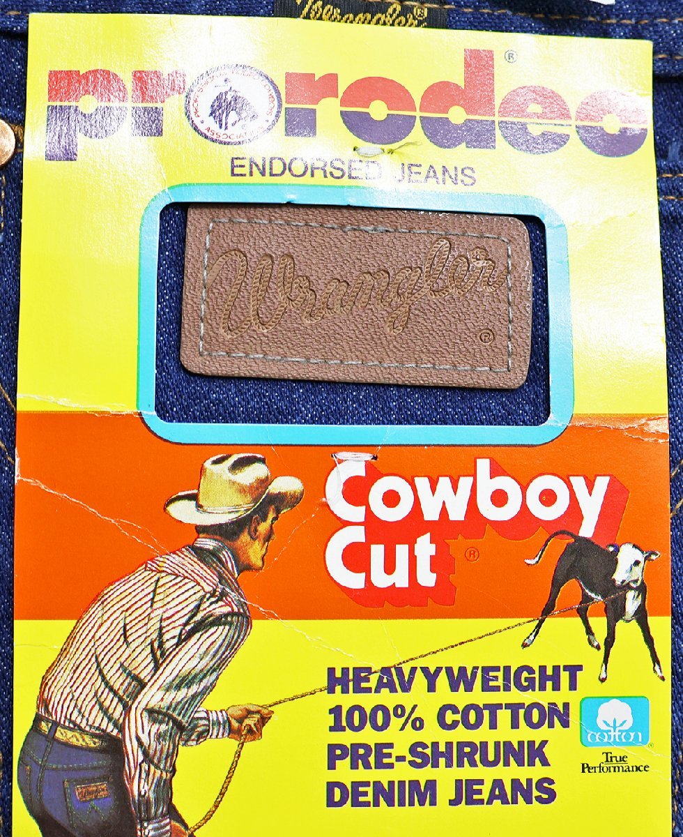 Wrangler (ラングラー) Lot 13MWZ / Original Fit Cowboy Cut カウボーイカット デニムパンツ USA製 未使用品 ワンウォッシュ w30_画像10