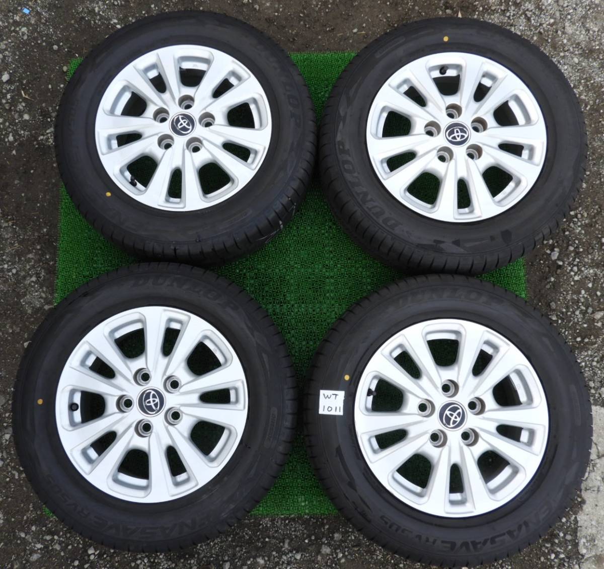 ★トヨタ純正 15インチ 6.0J +50 PCD 114.3 5穴 4本 バリ山 ダンロップ エナセーブ RV505 195/65R15 送料安い！★_画像1