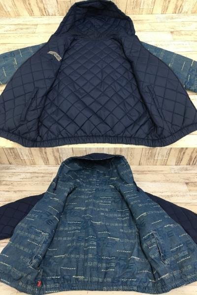 128B 19AW Supreme シュプリーム パーカー リバーシブル デニム ロゴ ジャケット【中古】_画像6