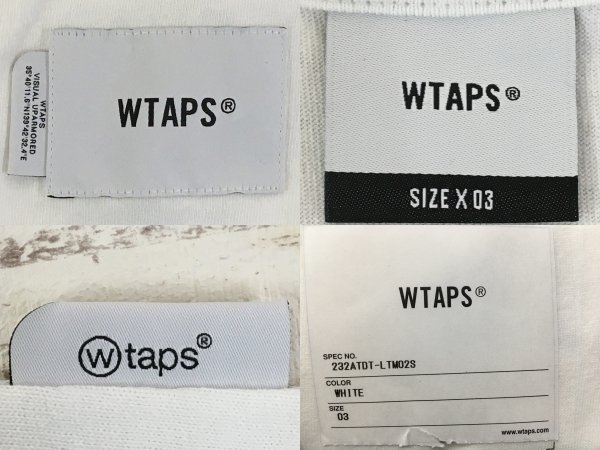 128A WTAPS 23AW SNEAK COLLECTION WUT LS ダブルタップス 232ATDT-LTM02S【中古】_画像9