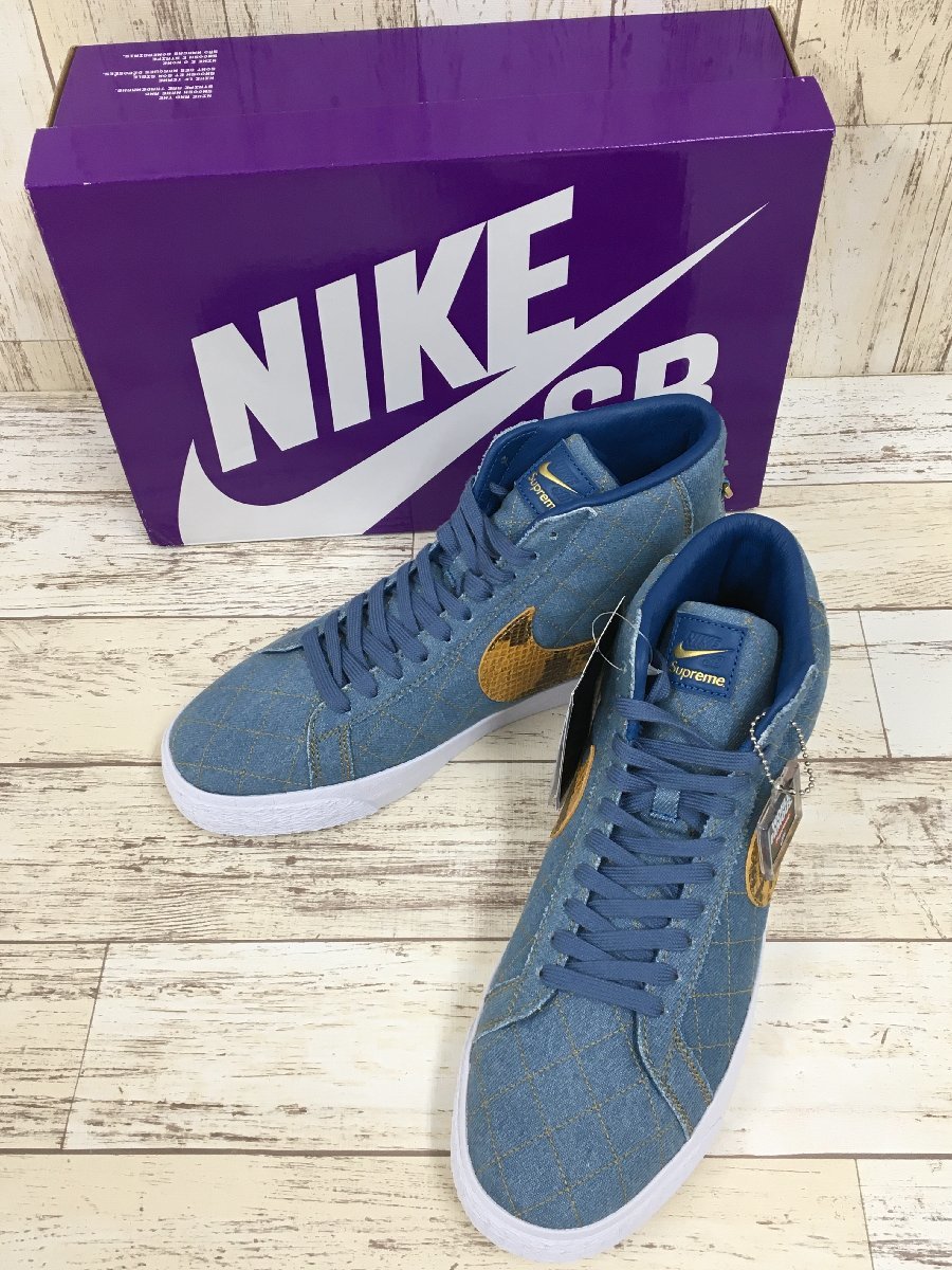 148B Supreme × NIKE SB ZOOM BLAZER MID QS 2 DX8421-400 シュプリーム ナイキ【未使用】_画像1