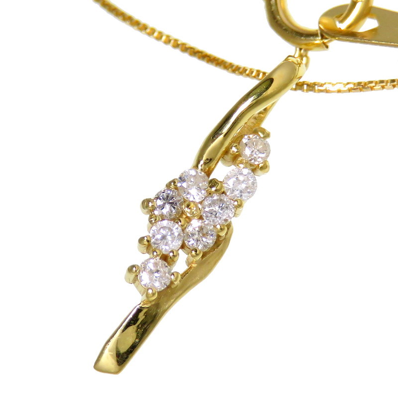 【2024】三越のお歳暮・冬ギフト ★★最終特価品 ダイヤモンド 計0.08ct ネックレス K18ゴールド 1.1g 40cm レディース イエローゴールド