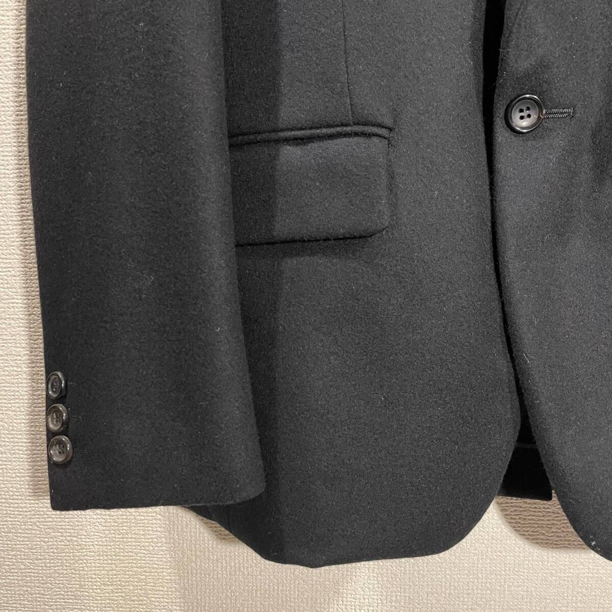 即決 COMME des GARCONS HOMME PLUS（コム・デ・ギャルソン・オム・プリュス） ウールカシミヤ 1ボタン ショート丈ジャケット XS_画像3