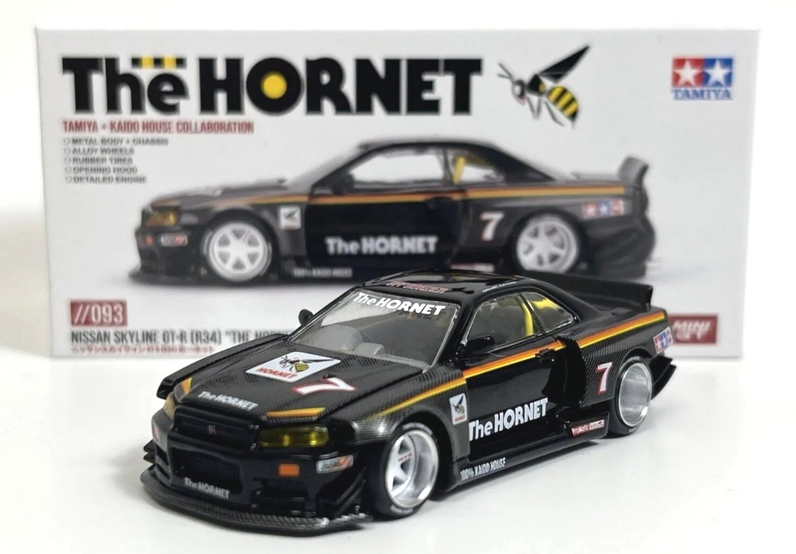 即決！ KAIDO★HOUSE x トゥルースケール ミニGT 1/64 日産 スカイライン GT-R R34 TAMIYA x KAIDO HOUSE ホーネット 093 新品・未開封品_画像2