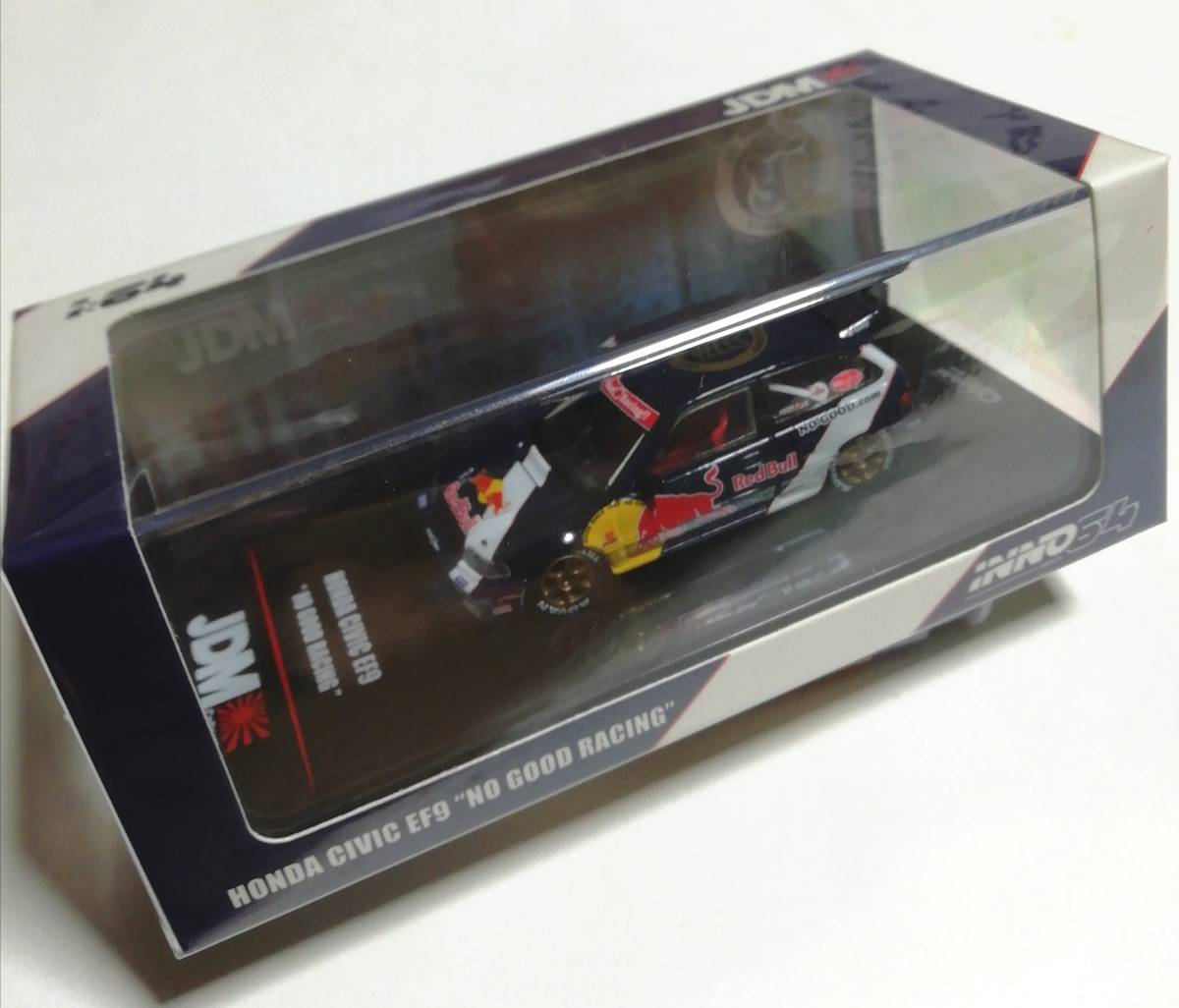 即決！ イノモデル INNO64 1/64 ホンダ グランド シビック EF9 No Good Racing Redbull 翼をさずける 新品・未開封品_画像2