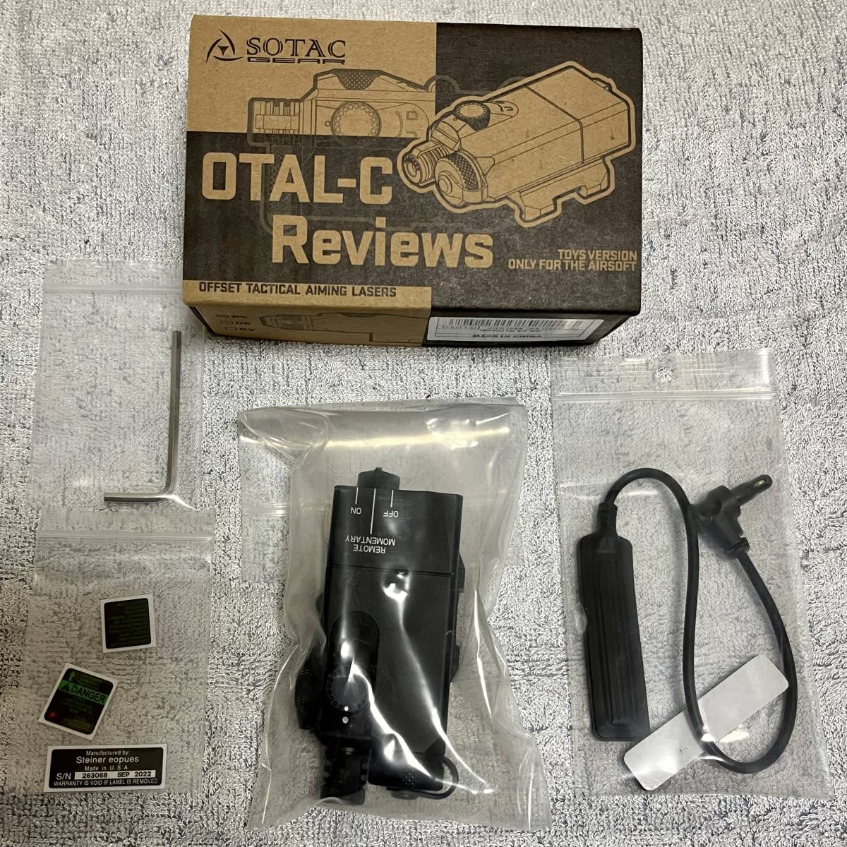 送料無料 SOTAC Steiner OTAL-C グリーンレーザー エイミングデバイス フルファンクション レプリカ 電動ガン ガスガン エアガン_画像7