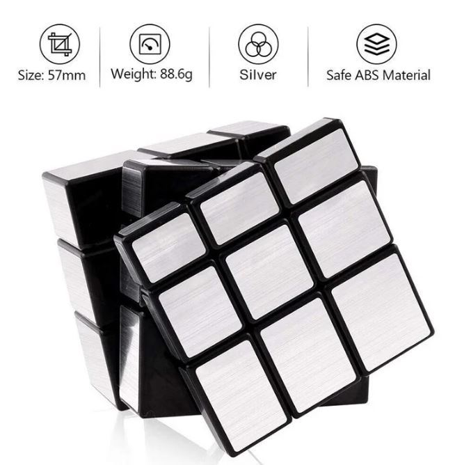 [Mirror Silver]Qiyi- child oriented special magic. cube body,3x3x3, Speed puzzle,fai DIN g Cube, original Rubik's Cube 