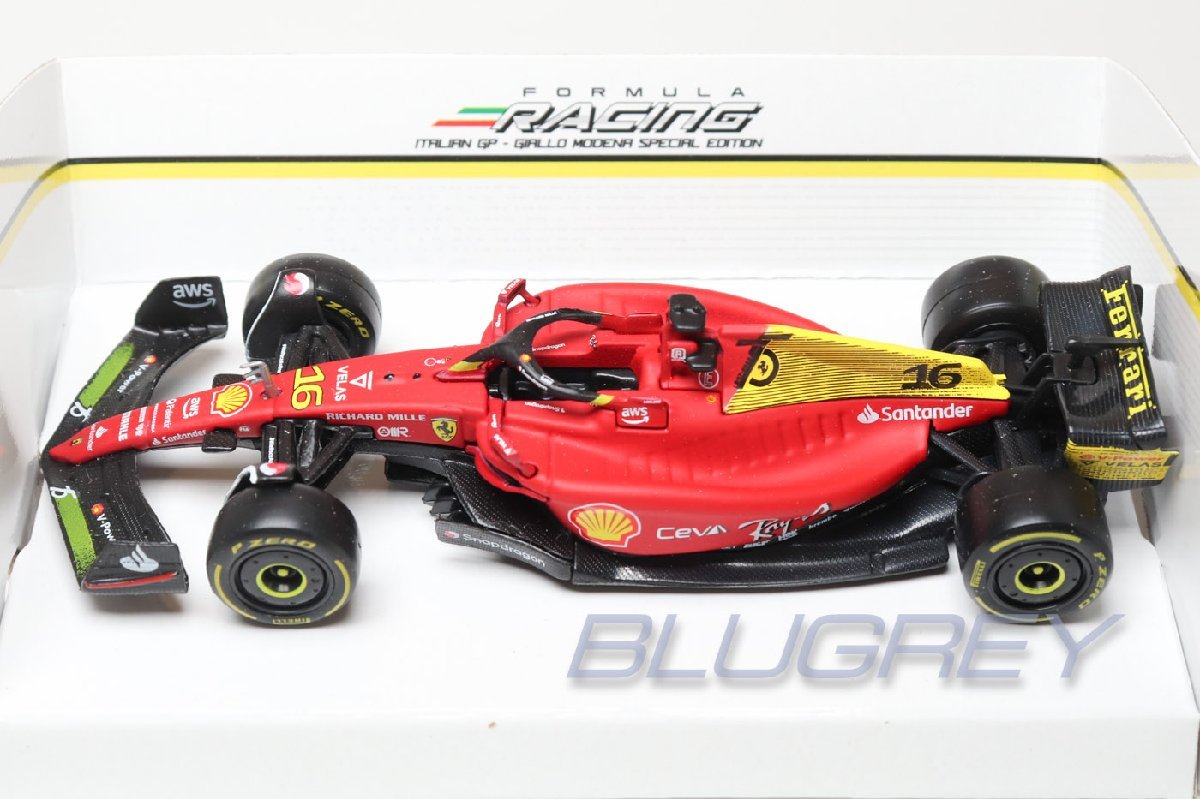  BBurago 1/43 Ferrari F1-75 #16 Charles *ru clair Italy GP 2022 Bburago FERRARI MONZA minicar 