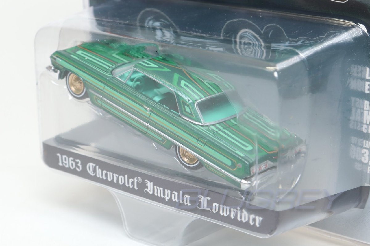 【レア！チェイス】グリーンライト 1/64 シボレー インパラ SS 1963 ローライダー グリーン Greenlight Chevrolet Impala Lowriders 51552_画像4
