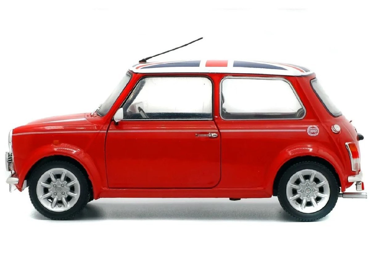 ソリド 1/18 ミニクーパー S 1.3L 1997 レッド / ユニオンジャックルーフ SOLIDO MINI COOPER ミニカーS1800604の画像2