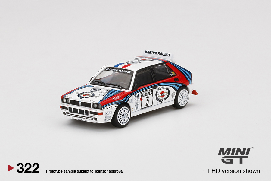 MINI GT 1/64 ランチア デルタ HF インテグラーレ エボルツィオーネ #3 1000湖ラリー 優勝 マルティニ Lancia Delta Martiniの画像1