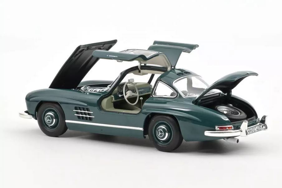 ノレブ 1/18 メルセデスベンツ 300SL (W198) 1954 グリーン ガルウィング NOREV MERCEDES BENZ フル開閉機構 ミニカー_画像2